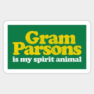 Gram Parsons Is My Spirit Animal / Retro Faded Style Sticker